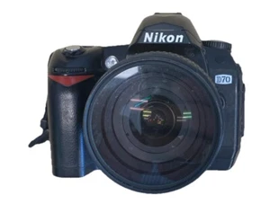 Nikon D70 Digital SLR Camera w/ 18-70mm Lens, Charger, Battery, Cables - Picture 1 of 6