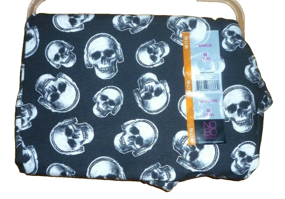 Leggings al tobillo negros con estampado de calavera para junior M (7-9) Foto 1 de 1