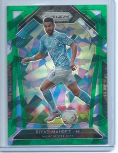 Riyad Mahrez Green Ice /49 2020-21 Premier League Prizm Manchester City - Picture 1 of 2
