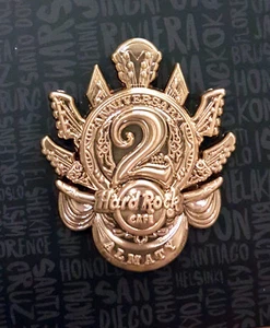 KAZAJSTÁN: PIN DE GUITARRA HARD ROCK CAFE ALMATY (HRC) 2016 SEGUNDO ANIVERSARIO - Imagen 1 de 3