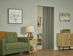 Spectrum SIEN3680GREC Spectrum Sienna 36 x 80 Grey Vinyl Folding Door - Picture 1 of 1