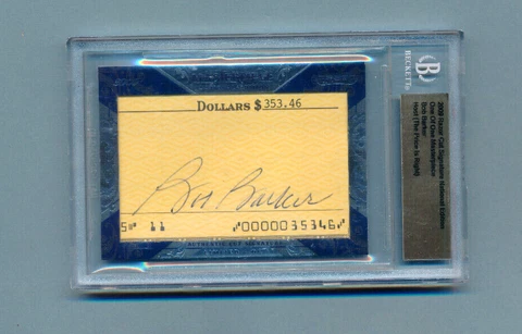 RARE Signed BOB BARKER 2009 Razor Cut National Masterpiece Beckett AUTO 1/1 Cover