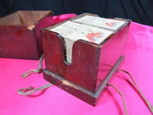 Equipo de juego japonés Hyakunin Isshu Edo antiguo Karuta con caja - Imagen 1 de 10