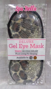SPA BELLA Deluxe GEL EYE MASK Warm or Cold Relief - Plush Lining for Sleeping - Picture 1 of 3