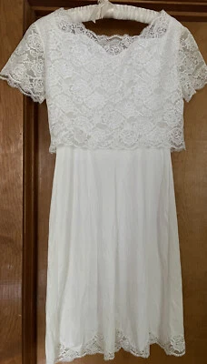 Vintage Henson Kickernick White slip With Lace Camisole Made in USA Size M  ￼ - Image 1 of 3