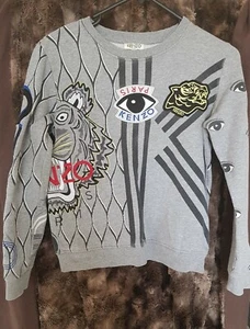 Excellent KENZO Kids SWEATER Grey 12A/152 SZ Gorgeous stylish  Gorgeous  - Picture 1 of 12