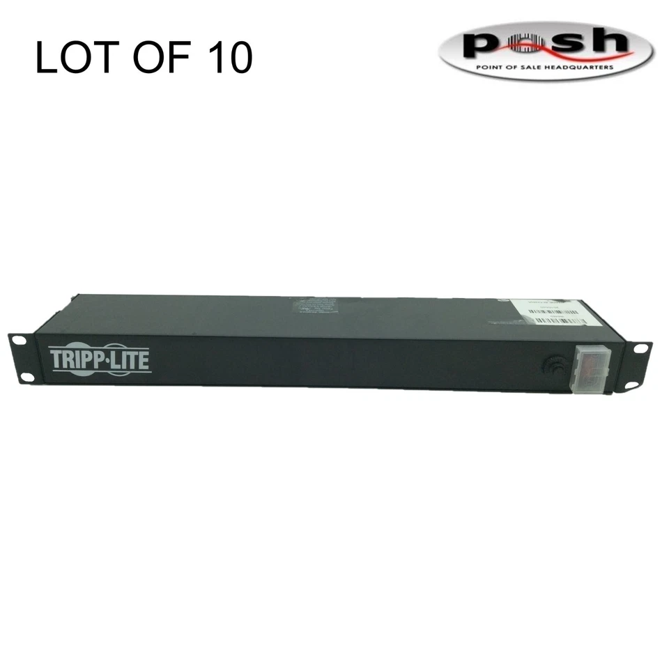**Lot of 10** Tripp Lite RS-0615-R Power Strip Rack-Mount Metal 120V-15R - Image 1 of 4