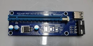 PCI-E Riser Card 1X to 16X Powered USB 3.0 GPU MODEL: PCE164P-N03 Ver 006 - Picture 1 of 1