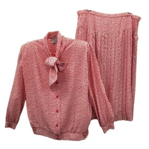 Schrader Sport High Bow Neck Langarmshirt Plissee Maxirock 2-teiliges Outfit - Bild 1 von 22