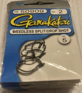 Gamakatsu 50909 Split Shot/Drop Shot Hook Size 2 Needle Point - Picture 1 of 1