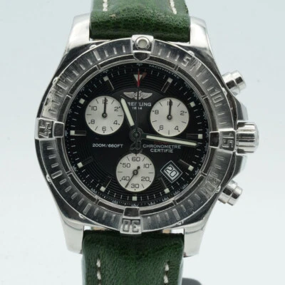 Reloj De Hombre Breitling Colt Chrono A73380 Acero 41MM En Buen Estado Negro - Imagen 1 de 4