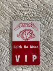 Vintage Rare 1991 Metallica-Faith No More Vip Laminate Backstage Pass