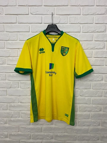 Men's Norwich City 2016 2017 Errea Home Football Shirt Soccer Jersey Size XL Cover