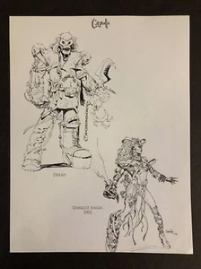 Dread & Darkest Angel Sketch Pinup Comics Poster Print 8x10.5 Greg Capullo - Picture 1 of 1