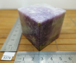 CUBE 40mm LEPIDOLITH aus Indien Naturstein 191g Lithotherapie Anti Depression - Bild 1 von 10