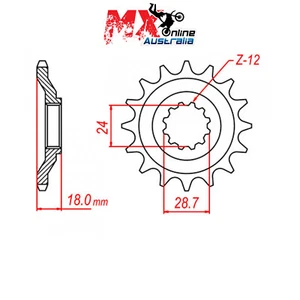 MTX Front Sprocket 16T for Suzuki GS500F 2004-2014 10-126-16 - Picture 1 of 1