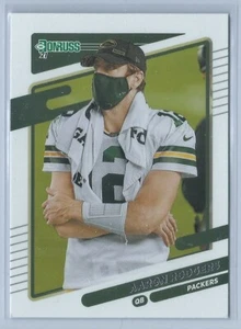 2021 Panini Donruss #155 Aaron Rodgers - No Helmet - Face Mask Variation MVP - Bild 1 von 2