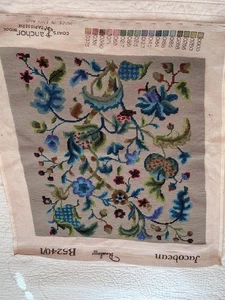 Gold Collection Needlepoint Penelope Jacobean B5240/1 Floral Flowers COMPLETED - Picture 1 of 13