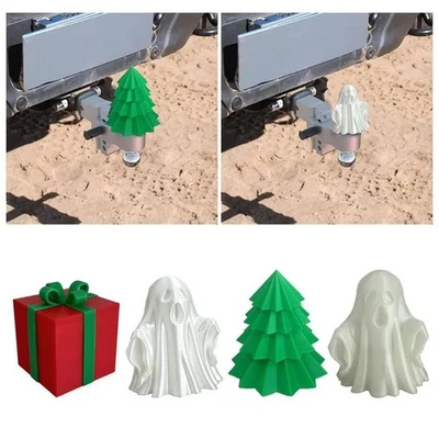Christmas Tree Hitch Ball Cover Trailer Waterproof Coupling Cap Decoration Gift - Imagen 1 de 4