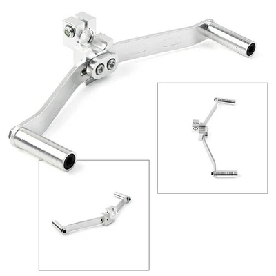 1 STÜCK Motorrad Dual Way Schalthebel Fußstütze Pedal Shifter Silber Aluminium - Image 1 of 4