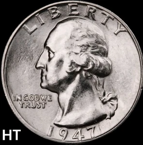 1947-D Washington Quarter - Choice Gem Brilliant Uncirculated Lustrous US Coin - Picture 1 of 4