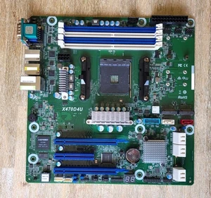 ASRock Rack X470D4U Server Mainboard AMD Ryzen X470 AM4 DDR4 ECC IPMI BMC - Bild 1 von 11