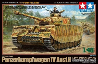 Tamiya German Medium Tank Pz.Kpfw.IV Ausf.H Plastic Model Kit 1:48 Scale - Image 1 of 4