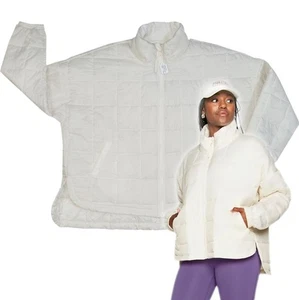 Nwot FABLETICS Womens XXL Ivory DAYDREAMER QUILTED JACKET Layer/Alone Lghtweight - Picture 1 of 5