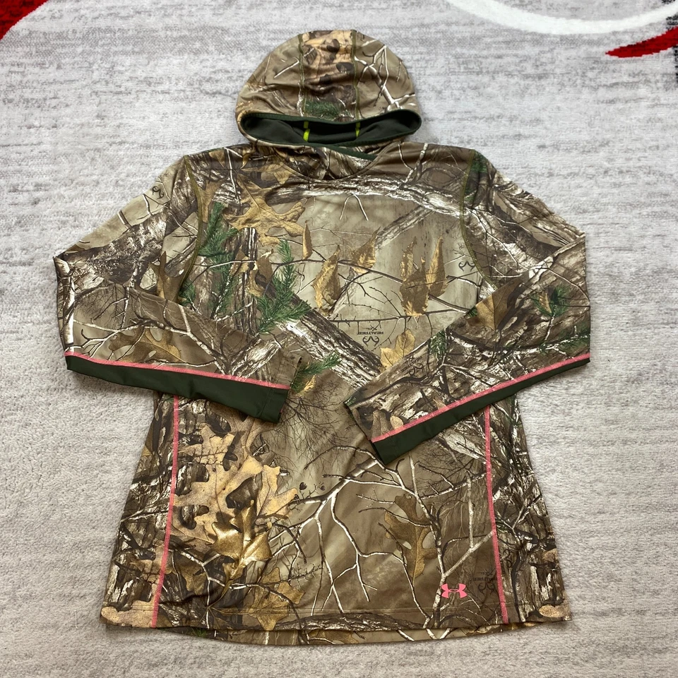 Under Armour Camouflage Hunting Scent Control Hoodie 2XL XXL Brown Performance - Image 1 of 4