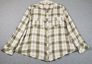 CATO Pearl Snap Shirt Women 18W 20W Plus Plaid Western Cowgirl Rodeo Long Sleeve - Picture 1 of 12
