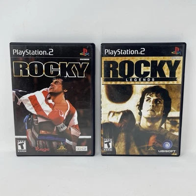 Lot Rocky (No Manual) & Rocky Legends (CIB w/Registration) PlayStation 2 PS2 - Image 1 of 4