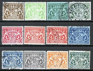 Stamps Bavaria, Scott # O6-O17 used - Picture 1 of 1