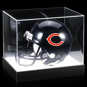 Acrylic Mini Helmet Display Case with LED Light 7.5 Inch Clear Adjustable Bri... - Picture 1 of 6