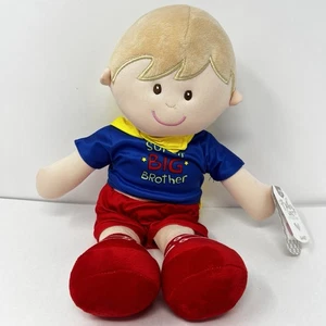 Super Big Brother Plüschpuppe blond Junge Baby Ganz 14 Zoll Heldenumhang Stofftier - Bild 1 von 24
