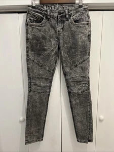 Pantalones de mezclilla ROCK REVIVAL MOTO Sohan ajustados NEGROS, para hombre talla 30x32 - Imagen 1 de 13