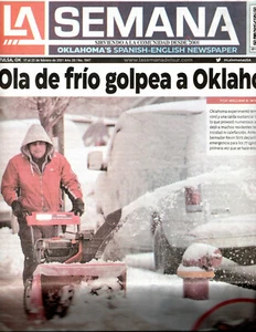 LA SEMANA Oklahomas Spanish-English Newspaper Feb 2021 Bitter Cold Hits Oklahoma - Foto 1 di 1