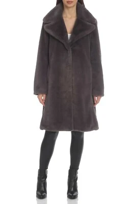 NOVO Casaco de Pele Sintética Badgley Mischka Tamanho G - Imagem 1 de 3