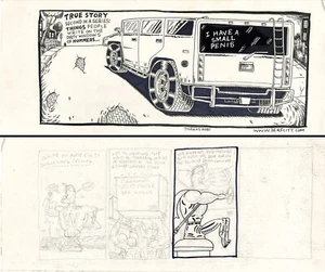 John DERF Backderf La Ciudad ARTE DE TIRA CÓMICA ORIGINAL Historia Real - Imagen 1 de 1