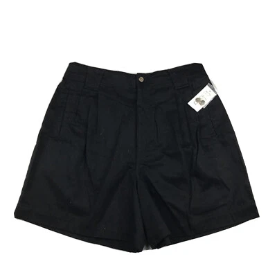 Pantalones Cortos Rafaella Niñas 16 Negro Algodón Plisado Bolsillos Delanteros Tiro Alto Nuevos con Etiquetas Foto 1 de 4