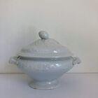 Antique England Stone China Covered White Sauce Tureen Taylor Bros Hanley 1800's