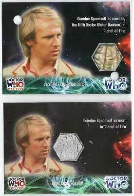 FIFTH DOCTOR costume relic & redemption trading card-DOCTOR WHO 40th 1963-2003 - Image 1 of 2