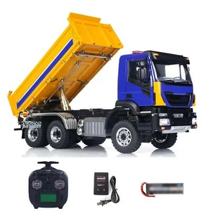 1:14 LESU Metal RC Hydraulic Dump Truck 3-way 6x6 Radio Control Tipper Car Model - Picture 1 of 12