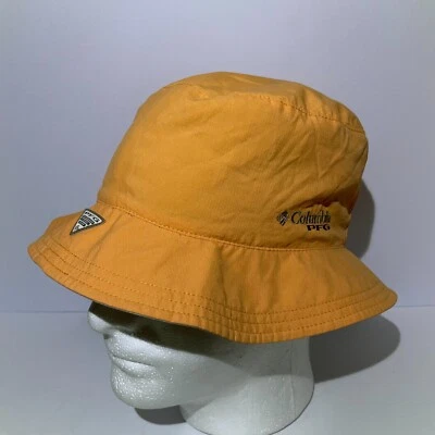 Columbia Omni-Shade PFG Bucket Hat Orange Reversible Performance Fishing Gear - Image 1 of 4