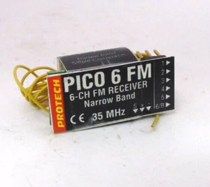 Protech 35MHz RC Receiver Pico 6 FM 6 Channel Rx Narrow Band Loose Spares Parts - Picture 1 of 3