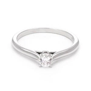 Cartier 0.18ct Diamond Platinum Solitaire Ring Size EU 49-US 5 GIA & Cert - Picture 1 of 6