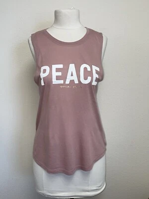 Regata Spiritual Gangster Rosa Paz Leve Sem Mangas Yoga Muscular - Imagem 1 de 4