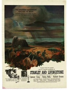 Stanley and Livingstone Spencer Tracy 1939 Vintage Movie Promo Print Ad - Picture 1 of 1