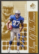 2000 SP Authentic Sign Of The Times Gold Autograph Shaun Alexander RC Auto /37