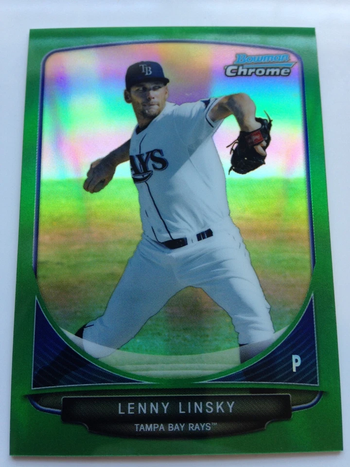 2013 Bowman Chrome Mini Green Refractor Lenny Linsky Rays RC 201 #’d 54/75 - Image 1 of 1