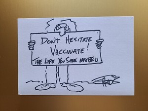 Tommy Chong   Hand Signed Sketch 4x6 Inch. Autographed   No inscription!